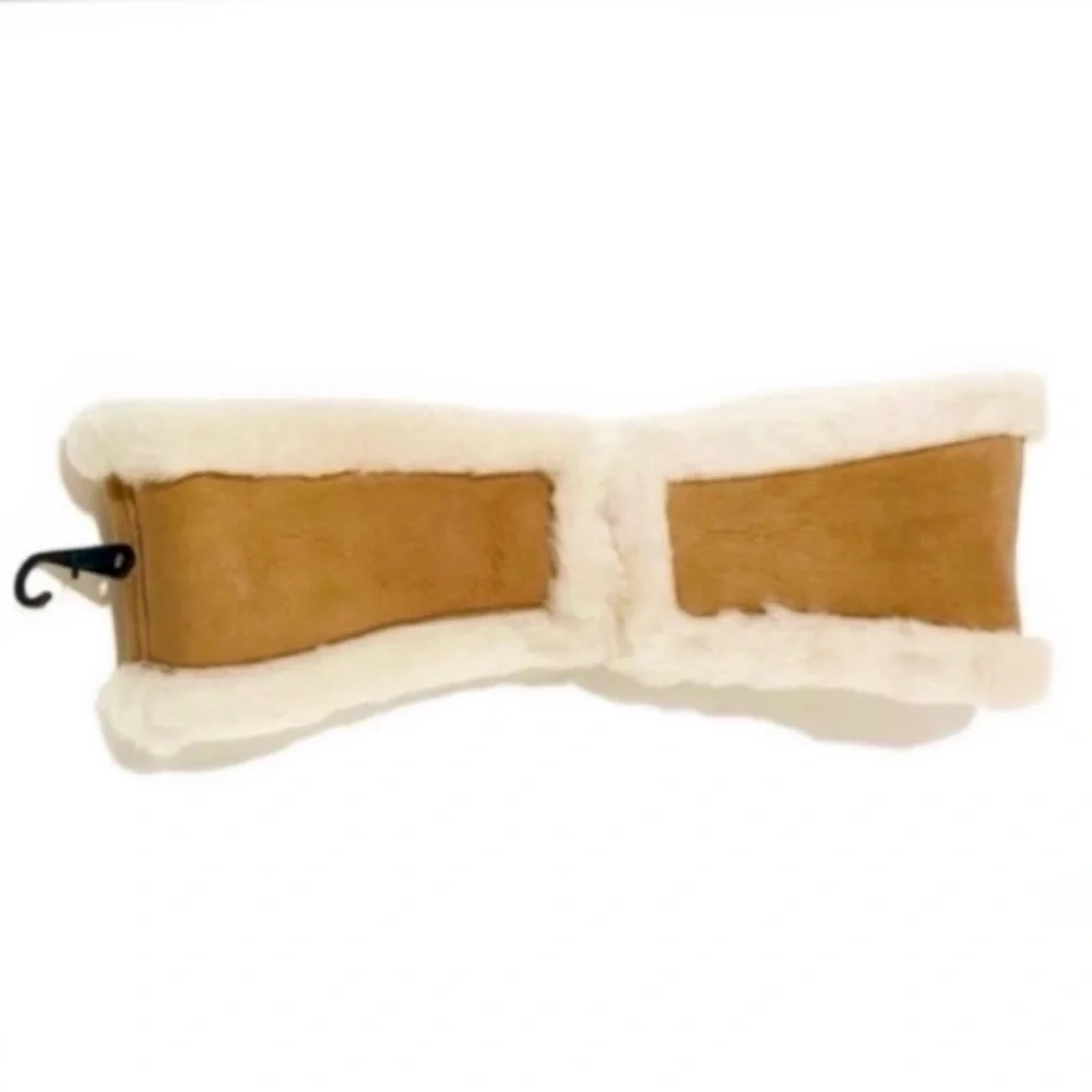 UGG Reversible Chestnut Leather & Shearling Headband NWT